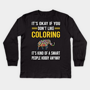 Smart People Hobby Coloring Kids Long Sleeve T-Shirt